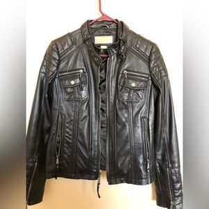 Michael Kors Black Leather Jacket - Small